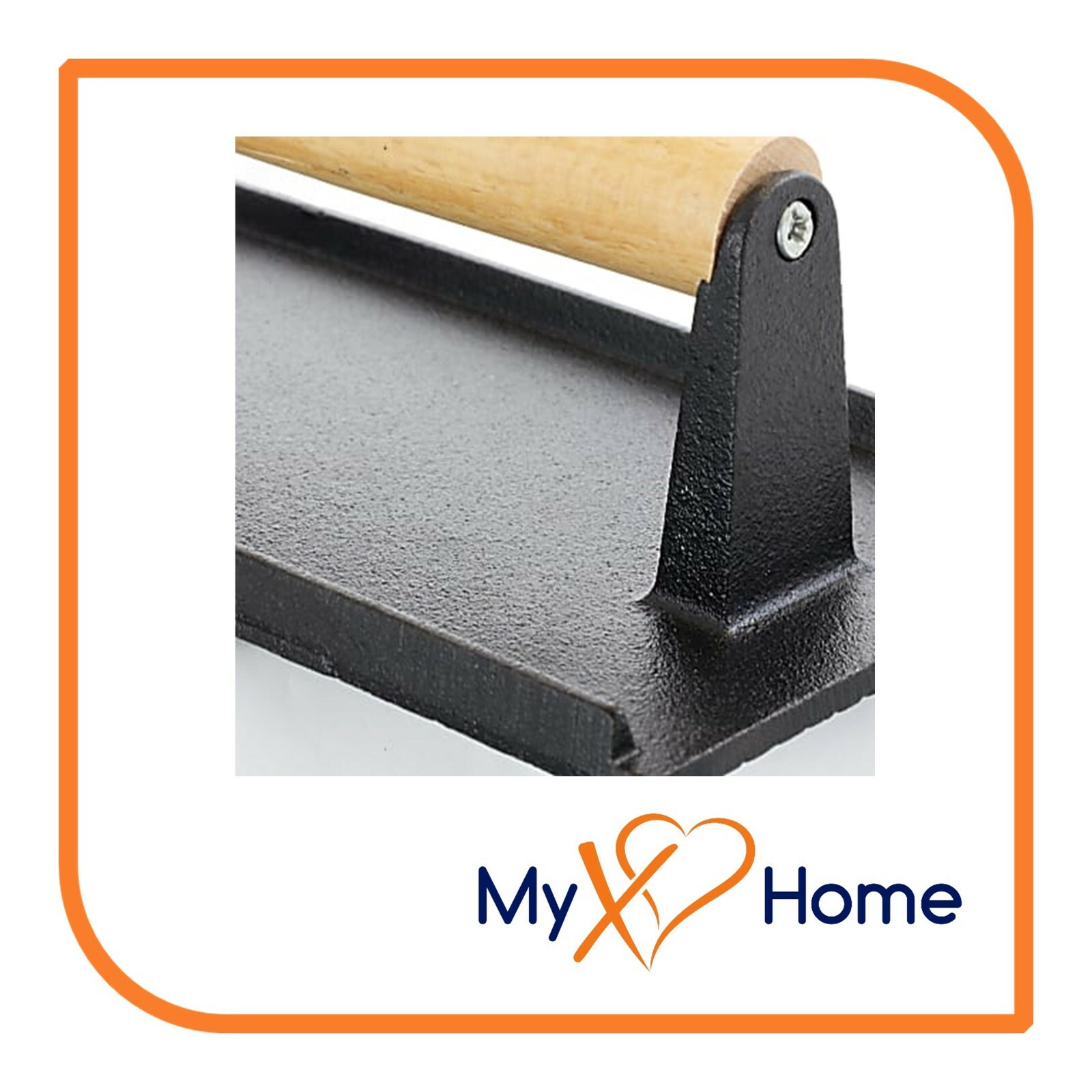 2 lb Cast Iron Steak Weight with Wooden Handle (4 Grill Press) by MyXOHome
