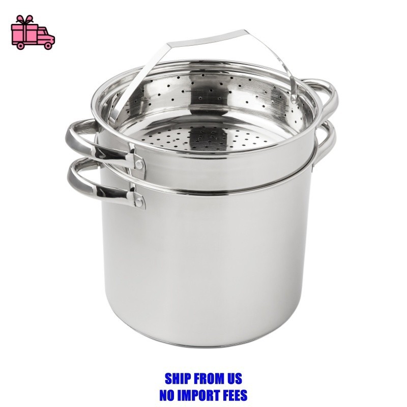 Mainstays 4-Piece Stainless Steel 8 qt Cooker Multipot Set