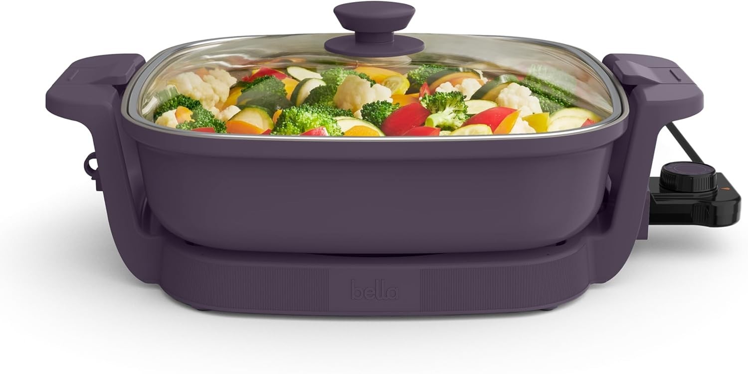 Make & Take Electric Skillet Kitchenware EverGood Ceramic Adjustable Temperature
