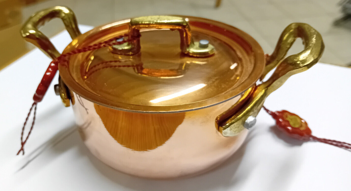 BALLARINI saucepan lid 2 handles D 10 cm Ø aluminum copper pot