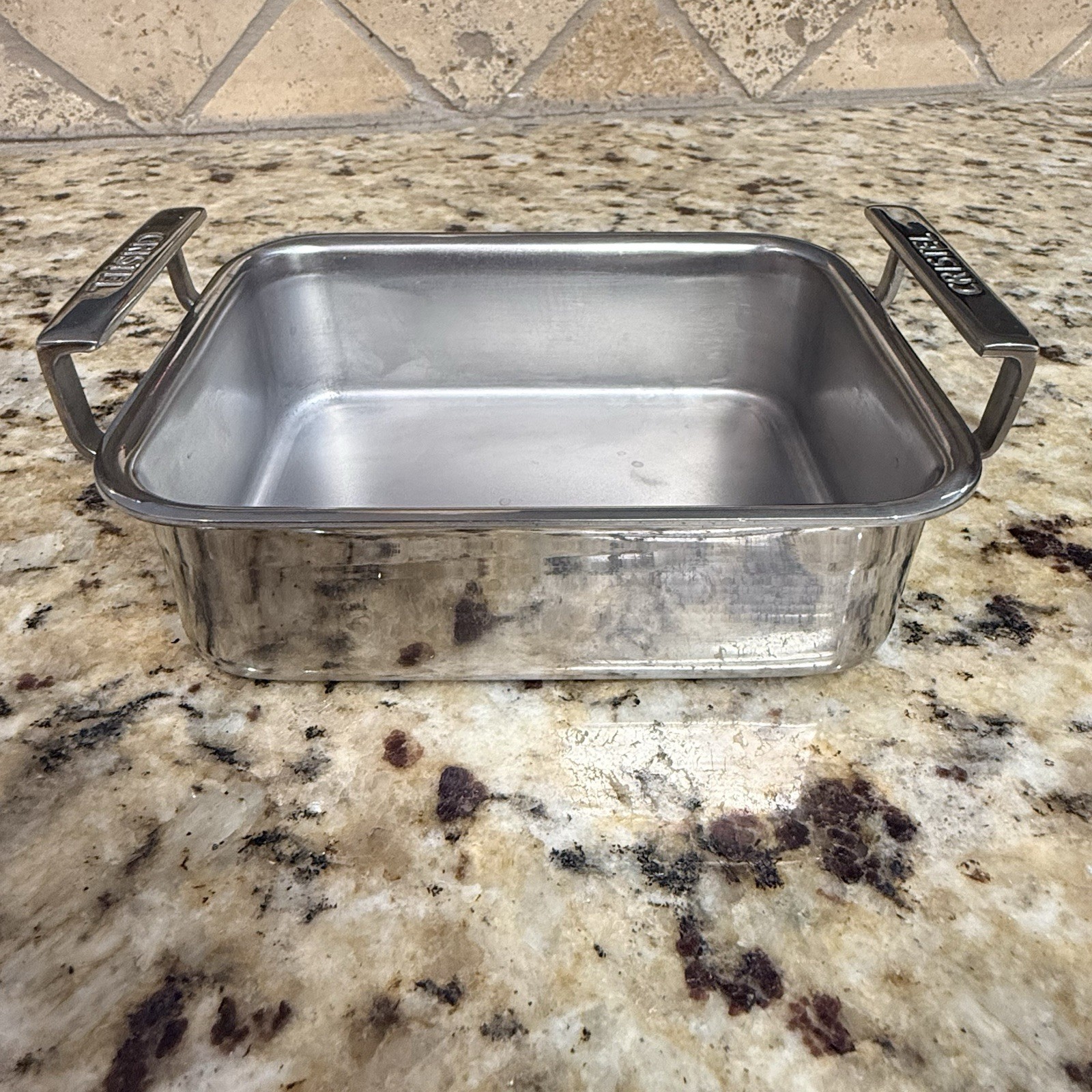 CRISTEL 18/10 Stainless Steel Mini Roasting Pan 3-Ply Roaster 3.9” 10×12 cm NIB
