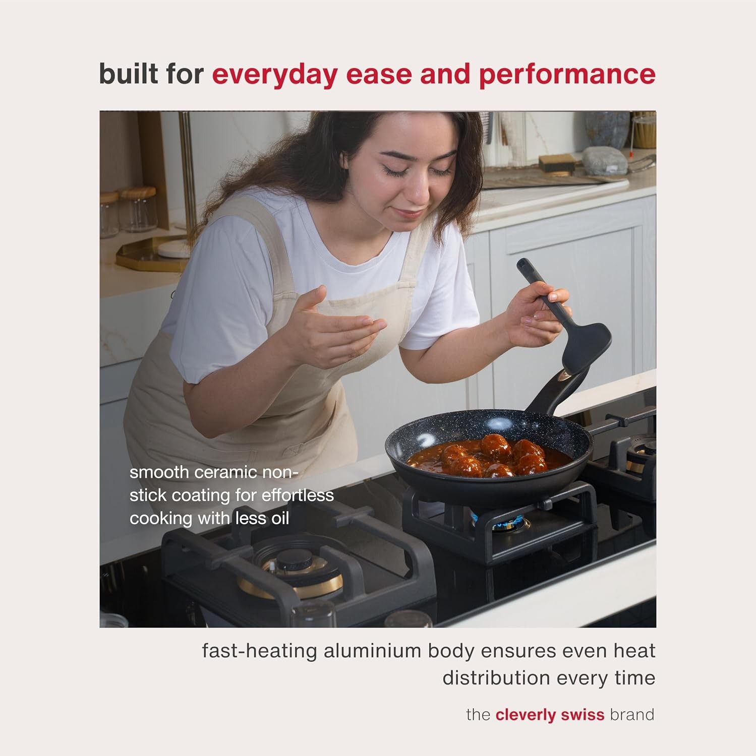 Ultimate Ceramic Cookware – Non-Stick Frying Pan for Healthy Meal Prep –