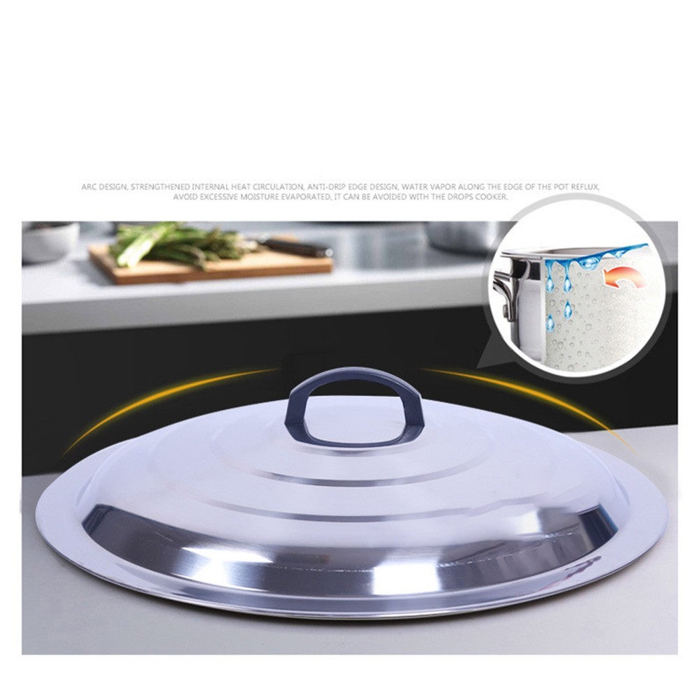 Stainless Steel Lid Round 32/34/36/38/40cm Kitchen Cooking Acceessories