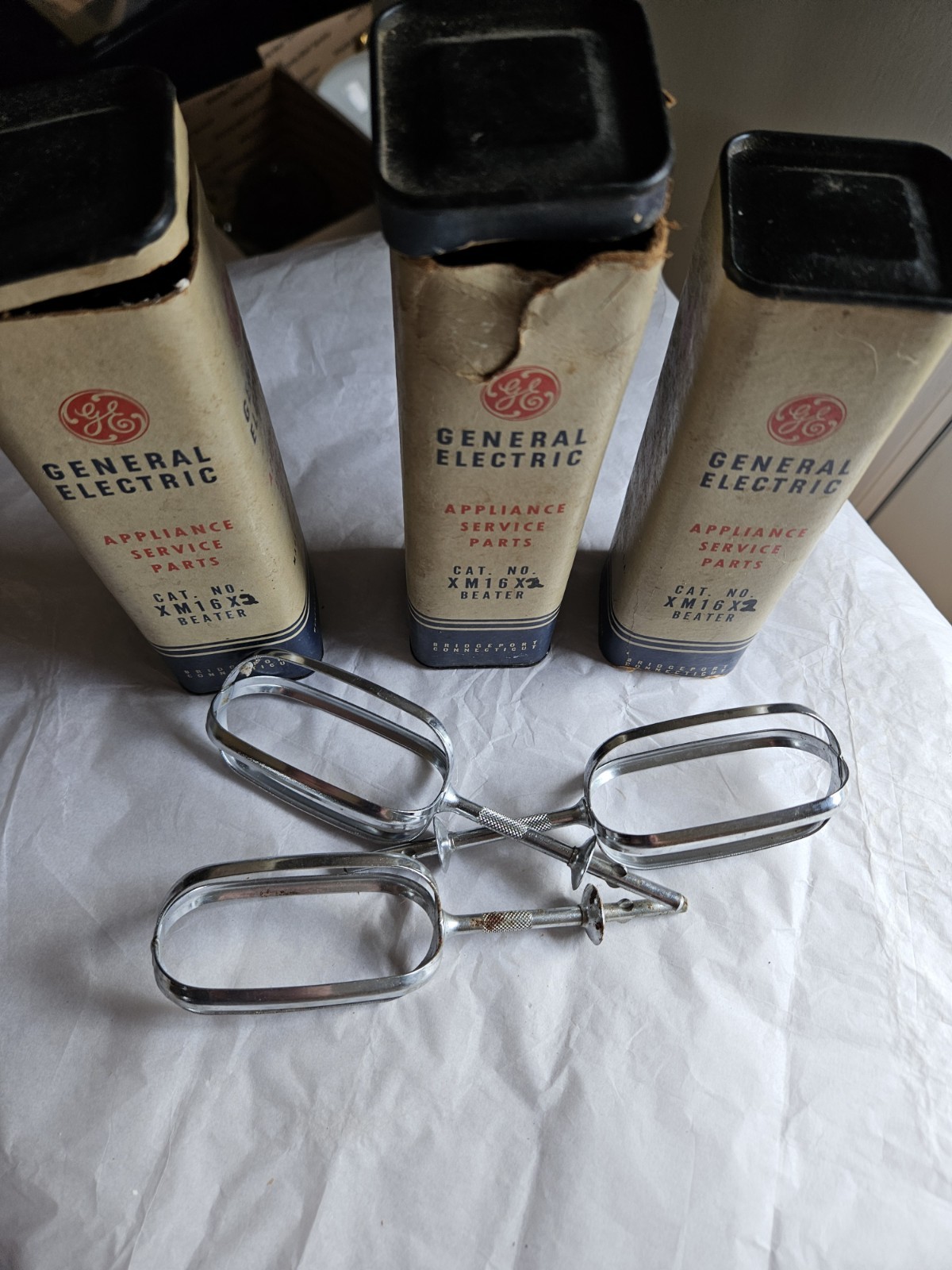 Vintage GE General Electric Mixer Beaters Replacement Parts Cat No XM16X2 Lot 3