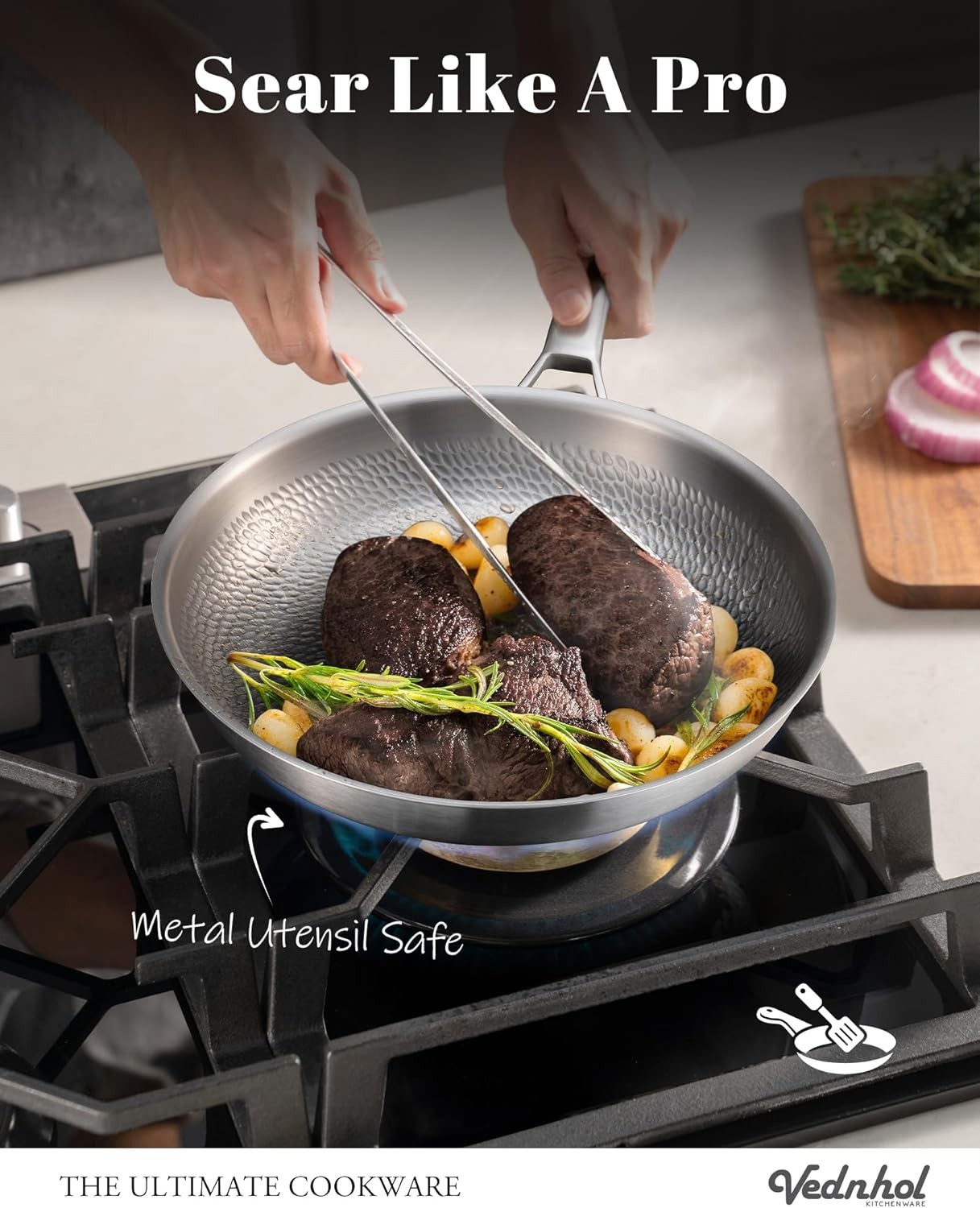 Hammered Pro Skillet | PFAS/PFOA/PTFE Free Cookware