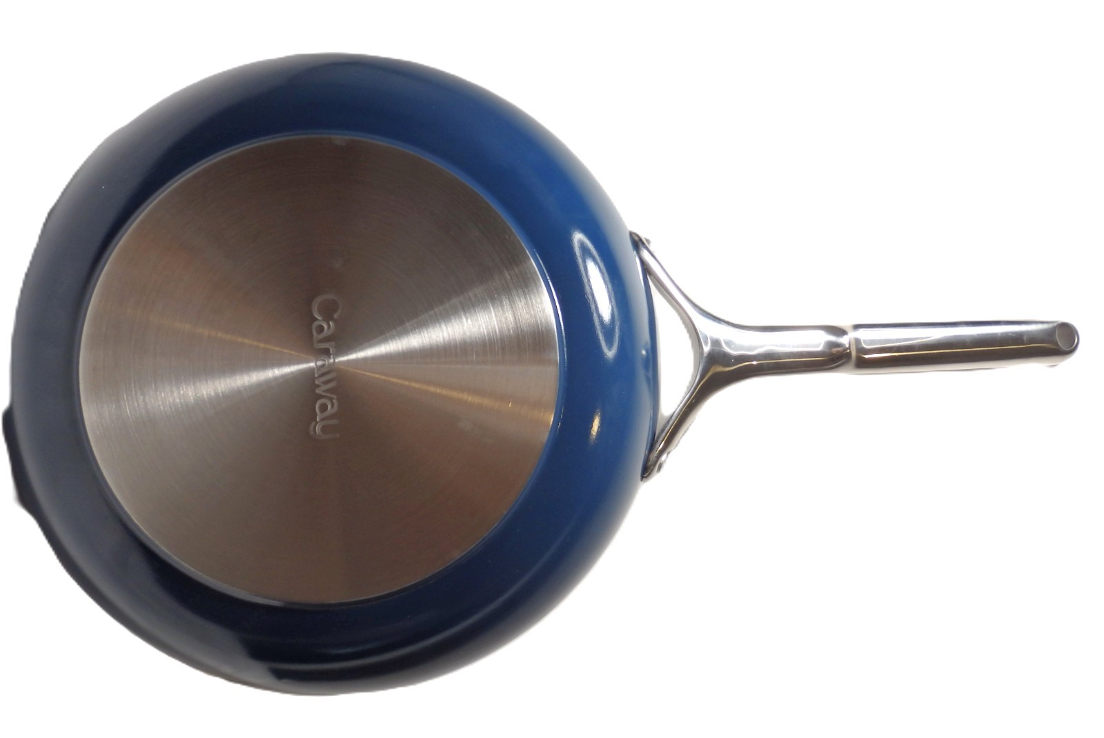 Caraway Ceramic Nonstick Fry Pan Skillet Navy Blue Stainless Steel Handle 10.5″