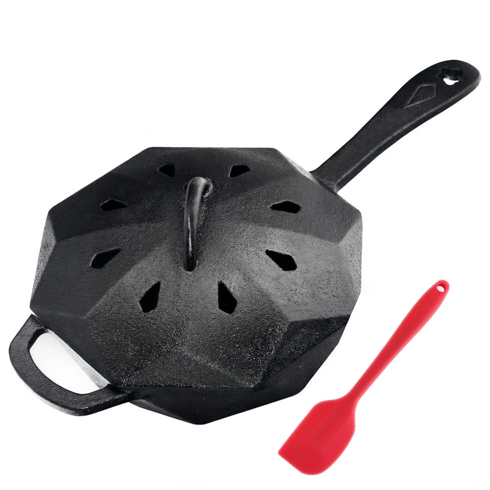UKENEM Cast Iron Skillet with Lid,Pre-seasone Mini Small, Skillet-1