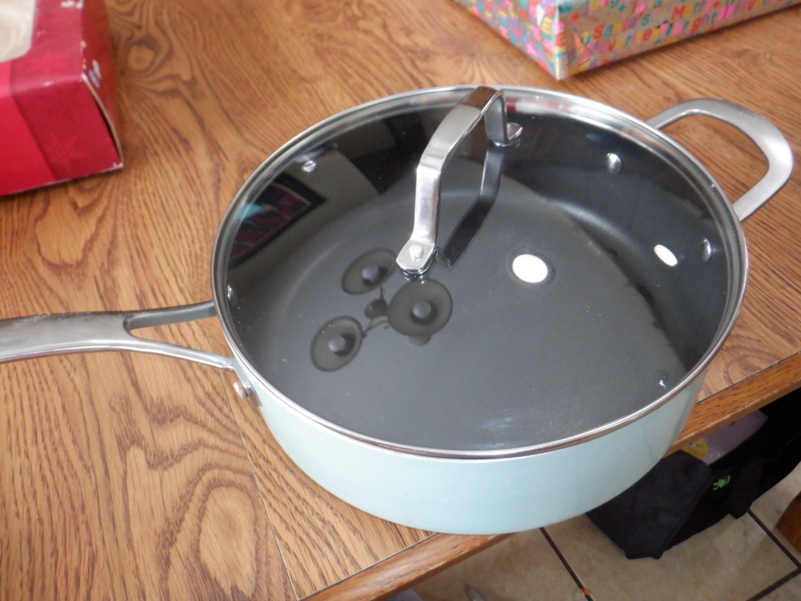 Martha Stewart Nonstick Aluminum Cookware Teal 4.6-quart Sauté Pan With Lid