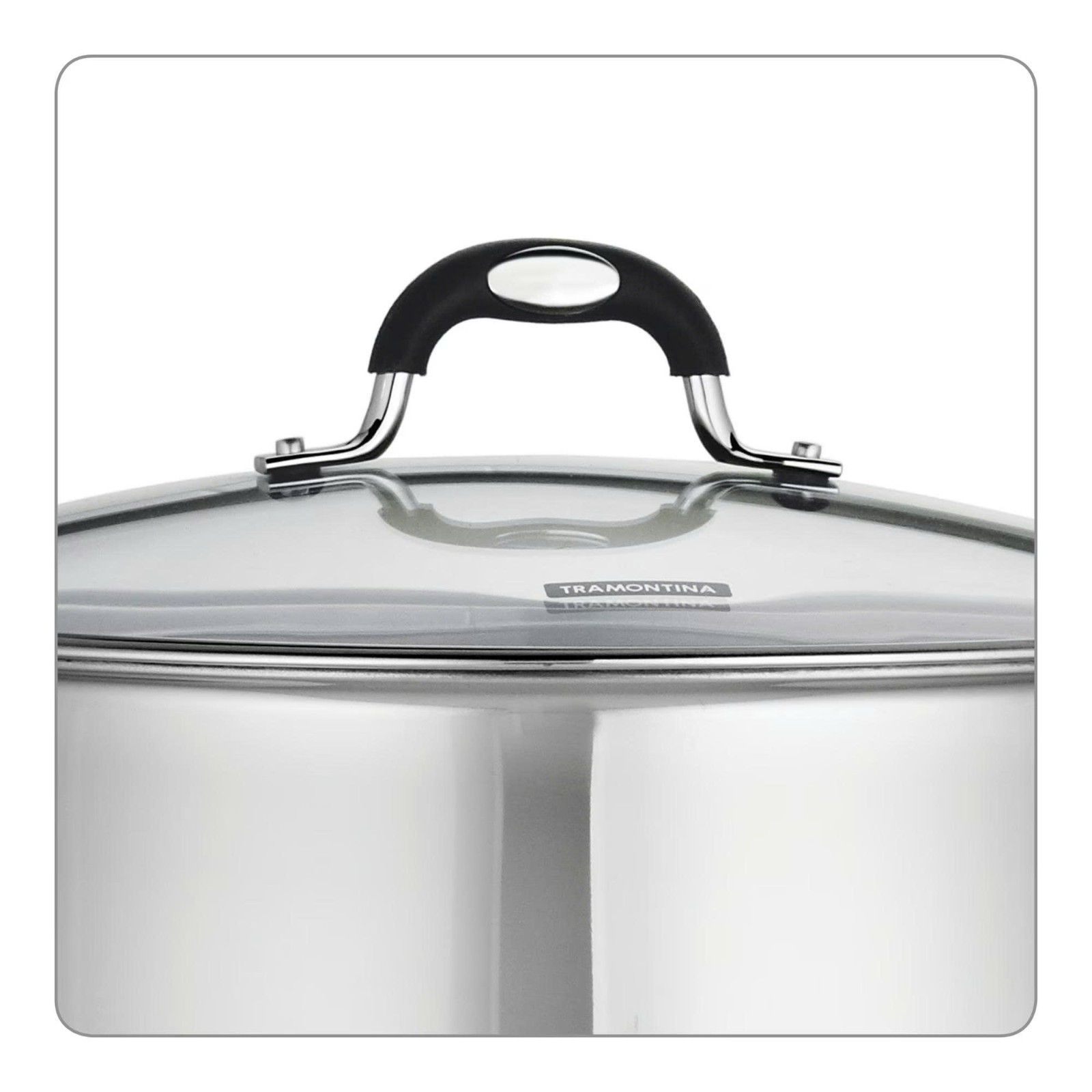 Tramontina 16 Quart Stainless Steel Covered Stock Pot lid