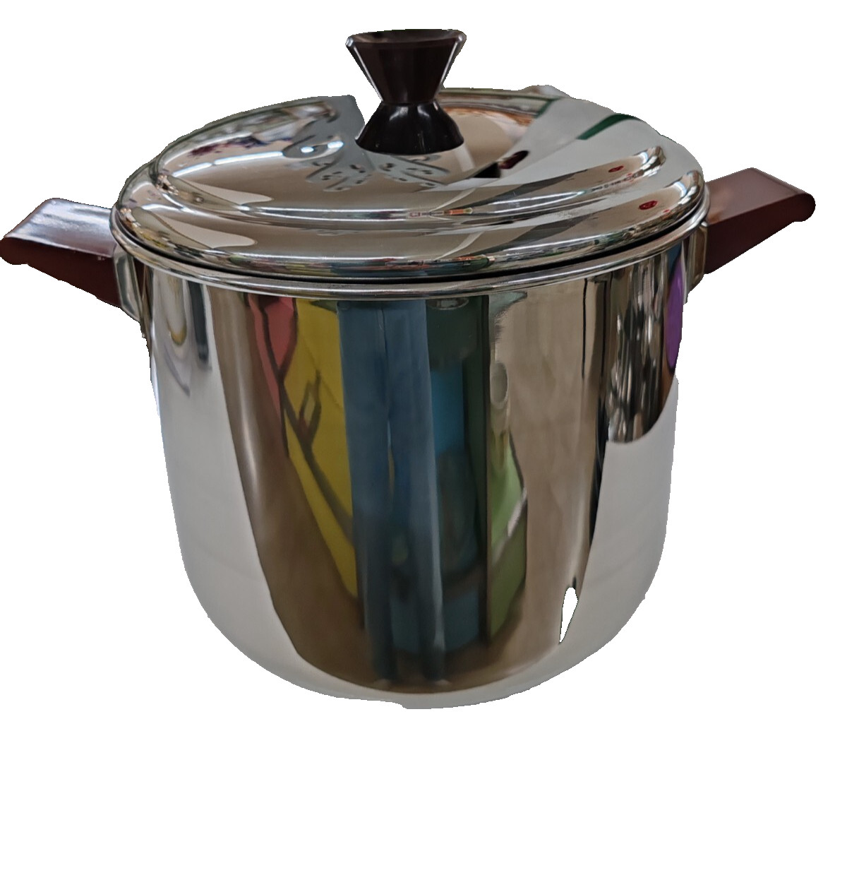 CALDERONI TRINOX STEEL POT 18/10 24CM MADE IN ITALY