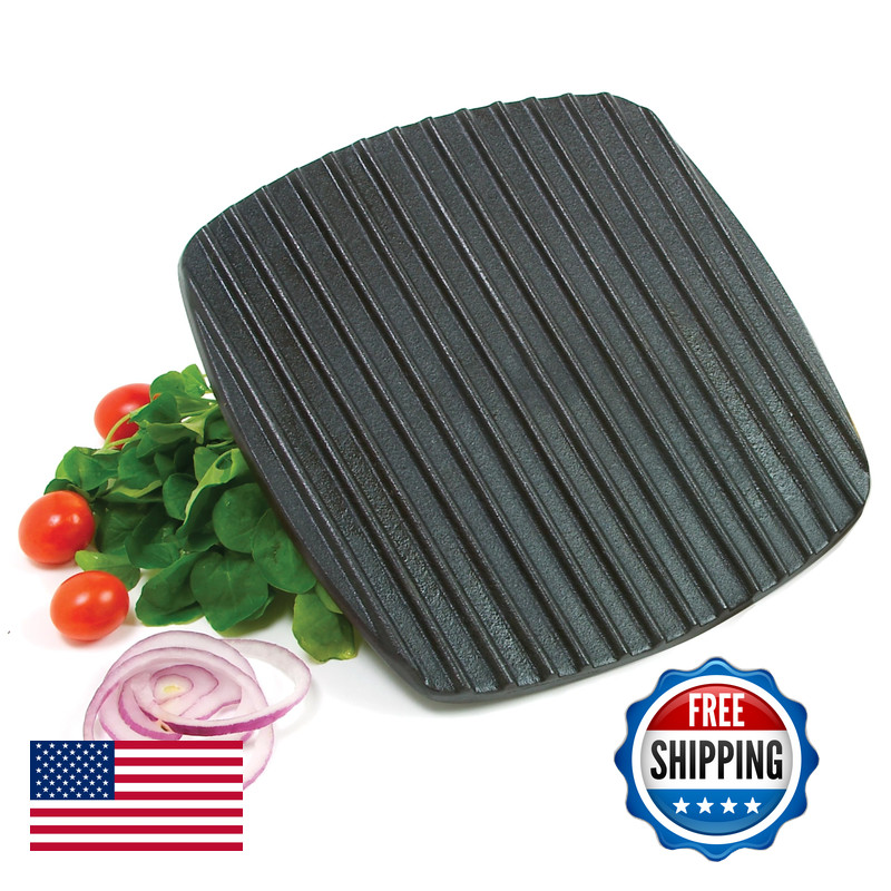 Norpro Italian Panini Sandwich Press And Steak Chicken Grill Cast Iron 8.5 Inch