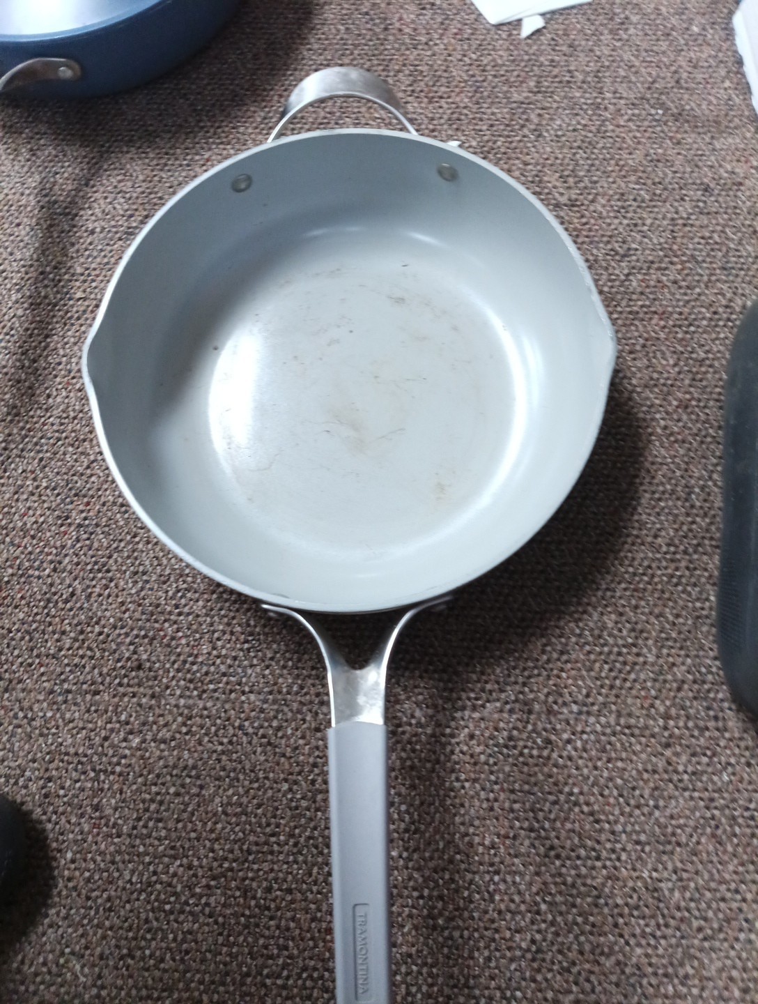 Tramontina 5-Quart All-In-One Ceramic Non-Stick Pan, Cold Forged Aluminium White