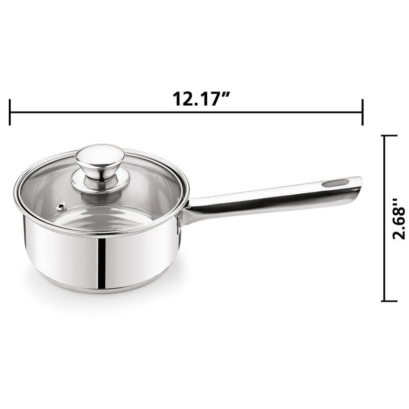 Stainless Steel 10 Pcs Cookware Set Induction Safe Kitchenware Essential Sliver