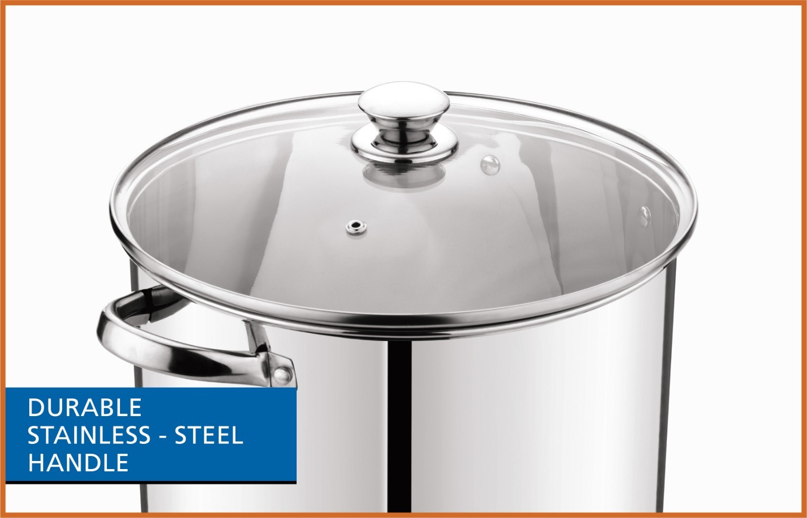 Mainstays Stainless Steel 20-Quart Stock Pot with Glass Lid