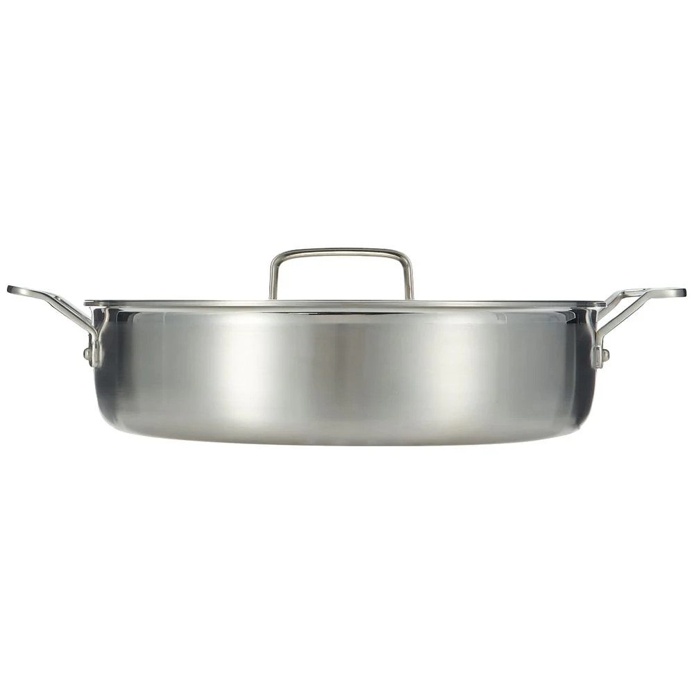 MultiClad Pro Stainless Steel 5.5 Quart Casserole with Cover, Brushed