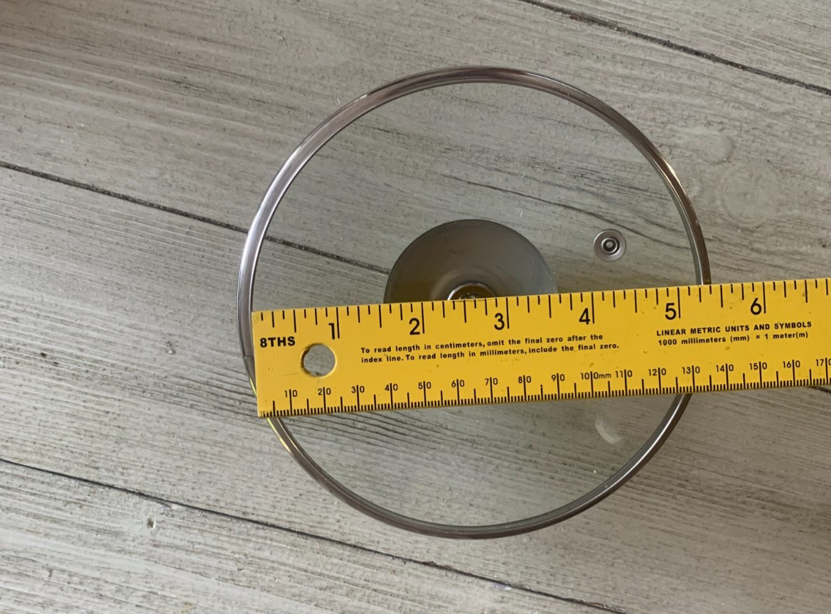 Glass Lid With Vent Replacement Lid 5-3/8″ inner for Sauce Pan / Pot