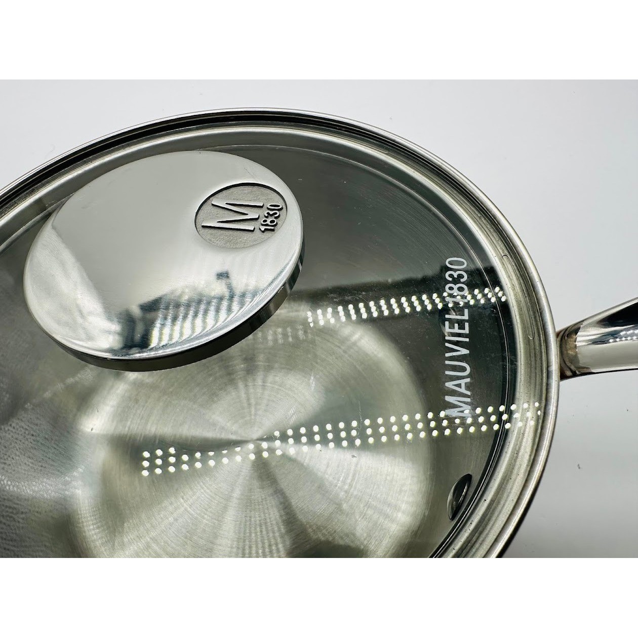 Mauviel 1830 M150S Copper Saucepan with Glass Lid Made in France 1.5mm Stainless