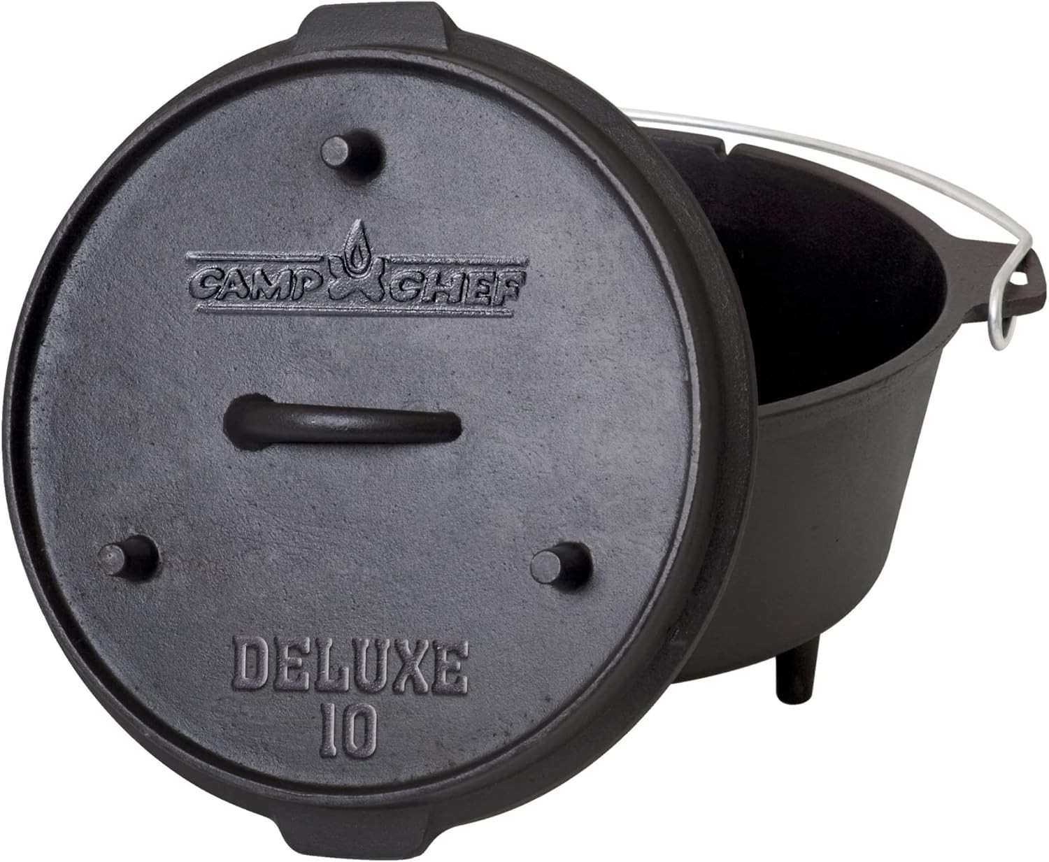 DO10-6 Quart Dutch Oven Pre-Seasoned Cast Iron with Lift Tool and Lid