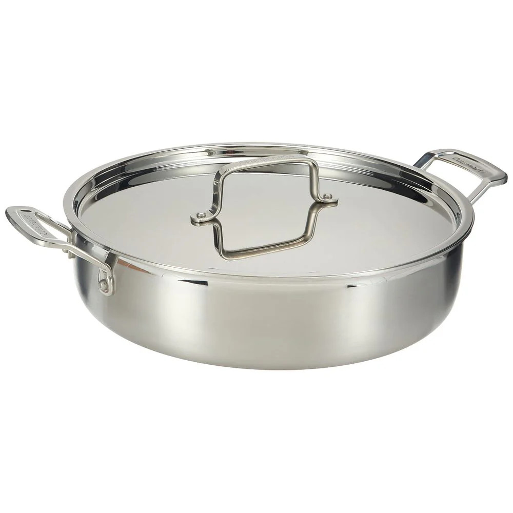 MultiClad Pro Stainless Steel 5.5 Quart Casserole with Cover, Brushed