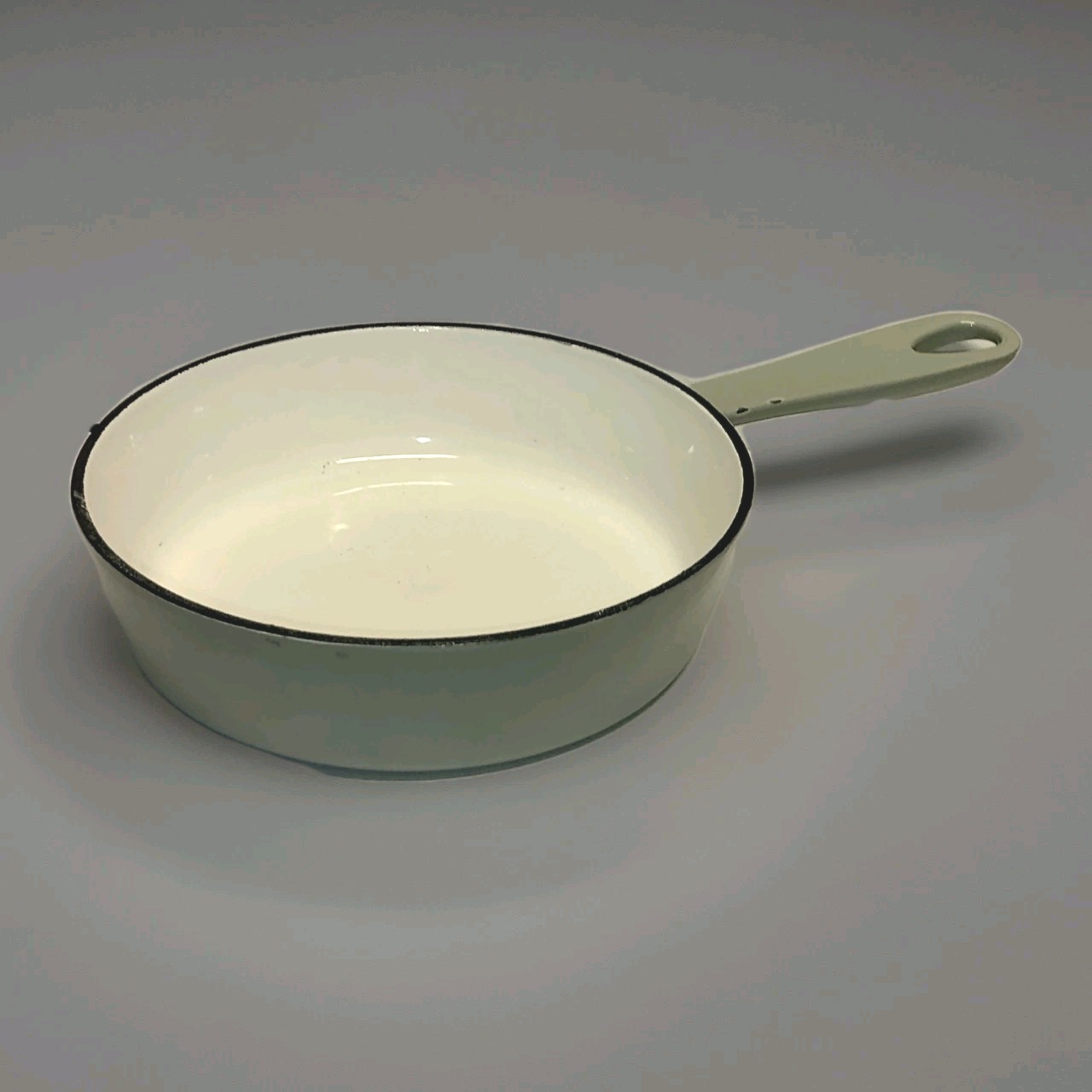 FIGMINT Skillet Sauce Pan 6 inch Sage Green Enamel Cast Iron Oven Safe Hand Wash