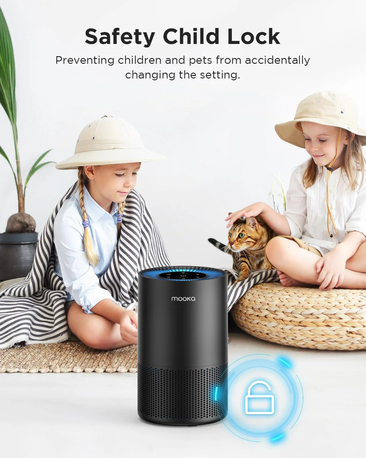 Air Purifiers for Home Large Room Pets Up to 1300 Sq Ft, MOOKA H13 True HEPA