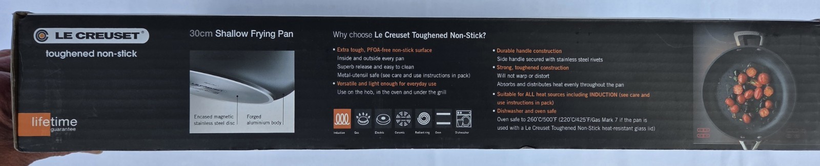 Le Creuset Toughened Nonstick 30cm 12-Inch Shallow Frying Pan – New