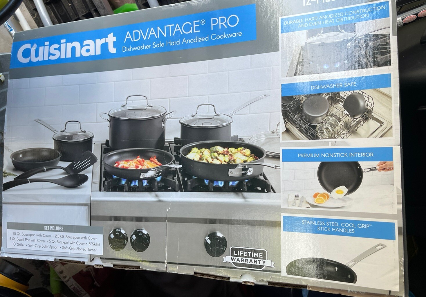 Cuisinart Advantage Pro Cookware Hard Anodized 12-Piece Set NEW IN BOX