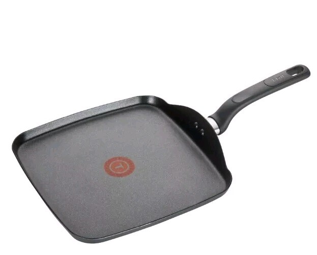 T-FAL ~ GRAY ~ 10.25″ Square Griddle ~ Non-Stick ~ Thermo-Spot ~ Oven Safe