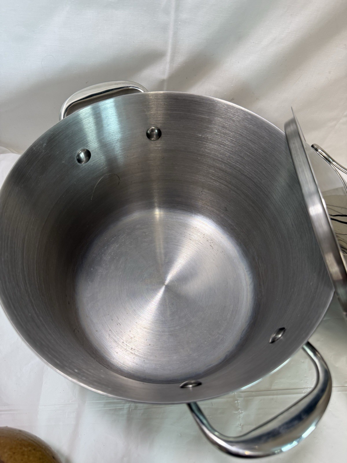 Anolon Nouvelle Copper 6.5 Qt Stock Pot w Lid Stainless Steel 21T