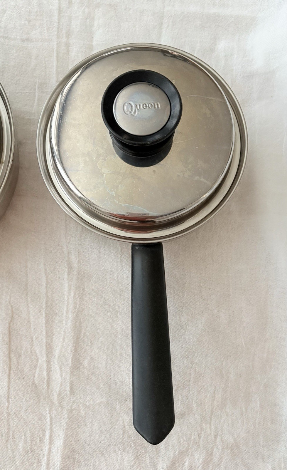 Amway Queen Multi-Ply 18/8 Stainless Cookware Set USA 8″ & 6.75″ Pots W Lids