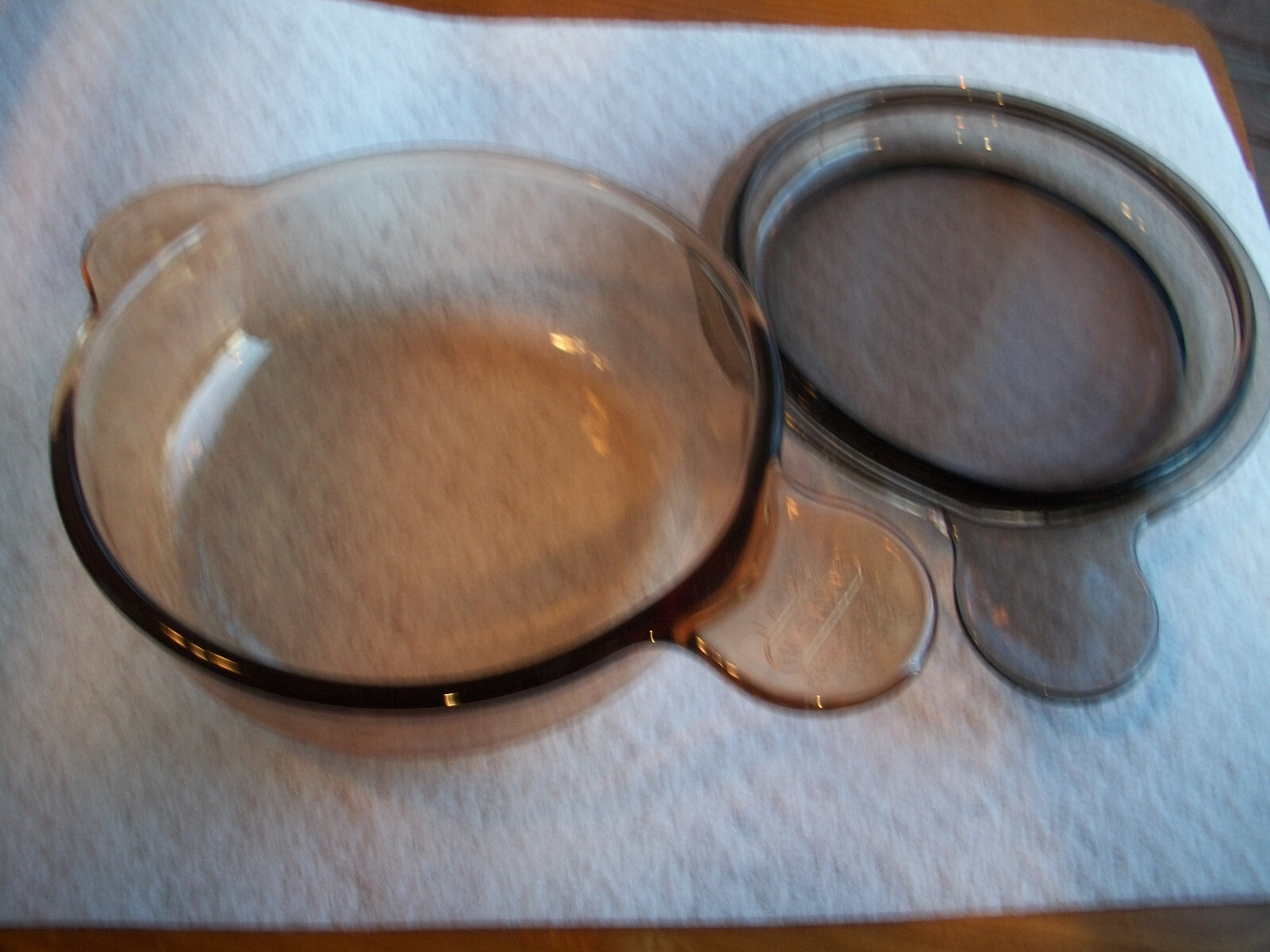 CORNING WARE PYREX VISIONS BROWN AMBER GLASS V-240-B GRAB IT BOWL WITH P240C LID