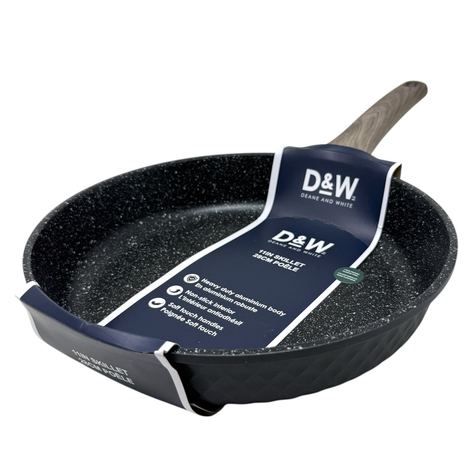D&W Frying Pan Nonstick Skillet Premium Quality Kitchen Cookware 11 inch Gray