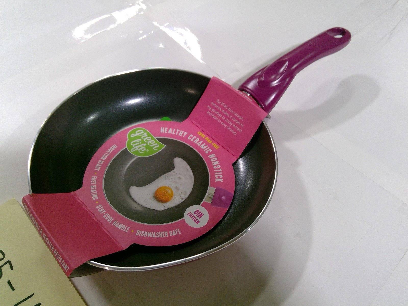 GreenLife Frying Pan 8 In Ceramic Nonstick Pink Induction Ready Dishwasher Safe