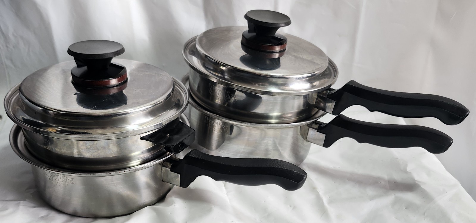 New Era 5 Ply & T304 Stainless Steamer & Double Boiler Pan 8″ Cookware NewEra