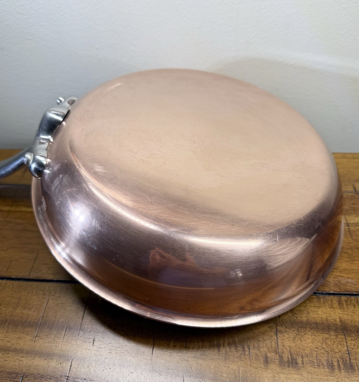 MAUVIEL 1830 Made in France COPPER ROUND FRYING PAN 10” Stainless Steel Handle
