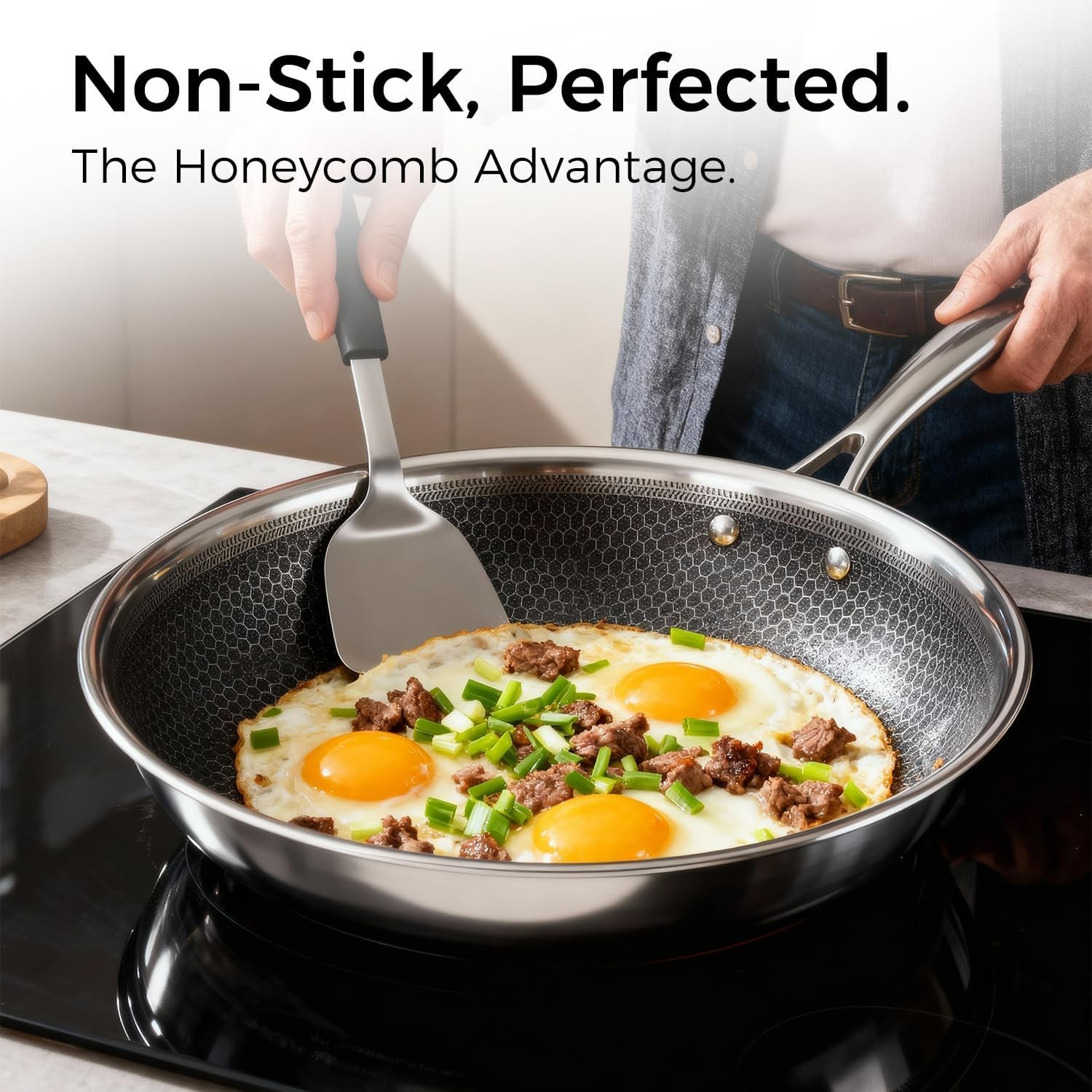 14-Piece Nonstick Hybrid Hex Cookware Set – Induction & Oven Safe PFOA Free NEW