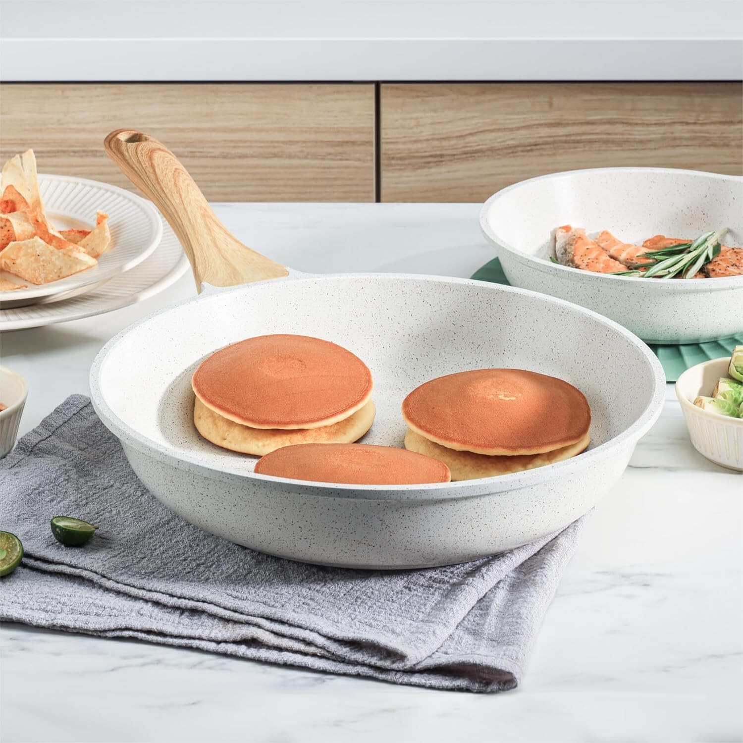 Non-Toxic 13-Piece Ceramic Cookware Set with Stay-Cool Handles and Accessories