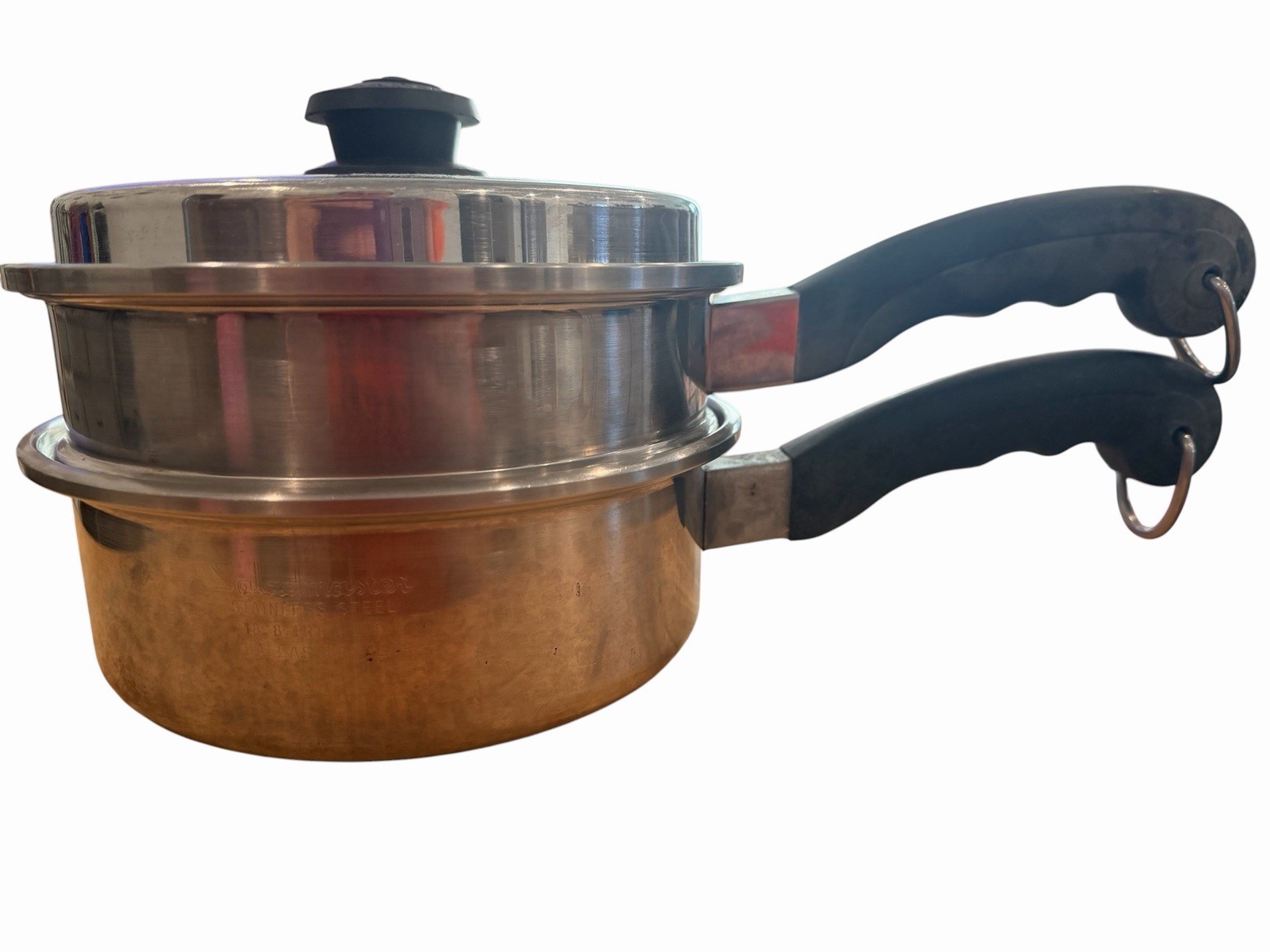 Saladmaster 2.5 Qt Saucepan Steamer Insert Vapo Lid 18-8 Tri-Clad 3 piece USA