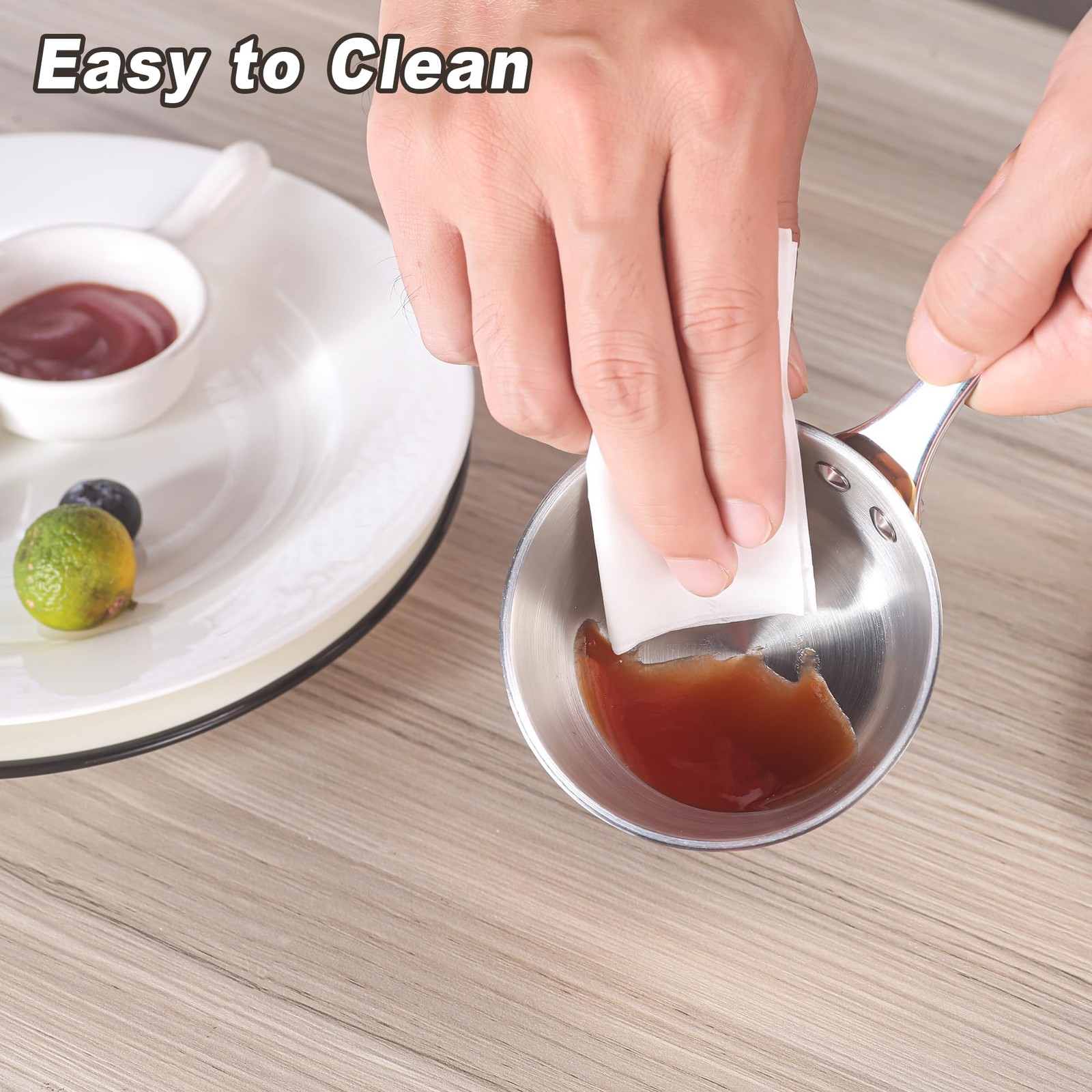 Mini Sauce Pan, Tri-Ply Stainless Steel Pot with Stay-Cool Handle Heating Sau…