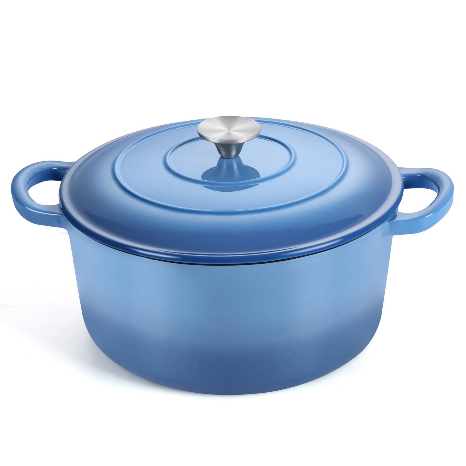 TeamFar 6QT Dutch Oven with Lid, Enameled Nonstick Cast Iron Dutch Oven Cooking