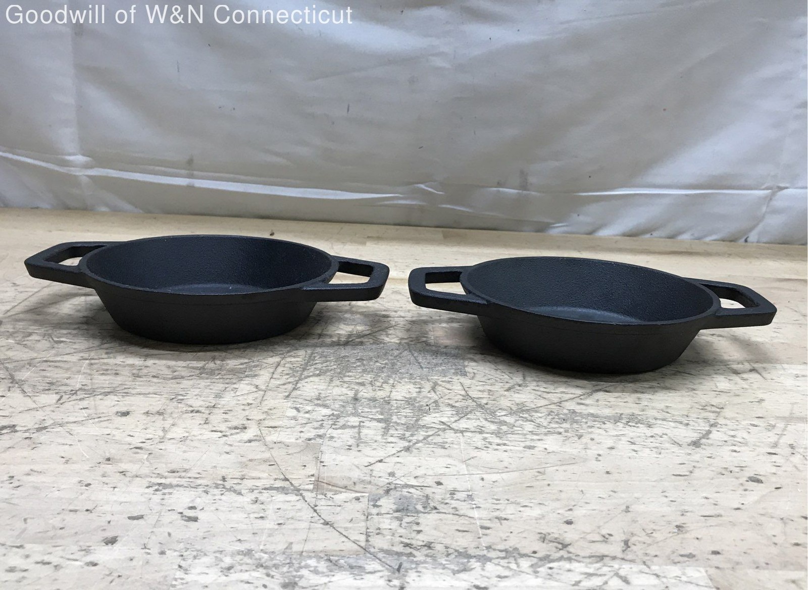 Cast Iron 6 Inch Skillet Set of 2 Dual Handle Round Pan Made in China