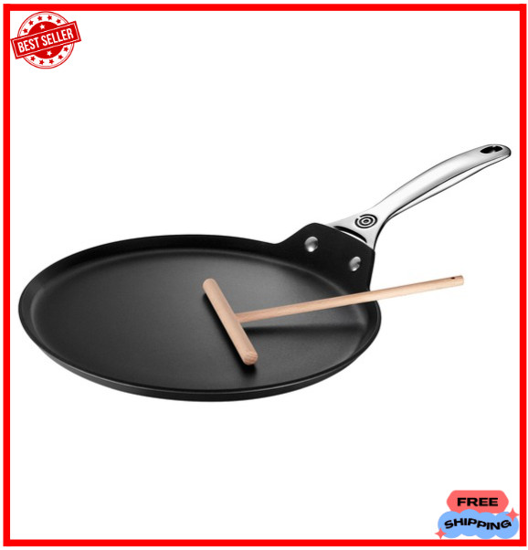 Le Creuset Toughened Nonstick PRO 11″ Crepe Pan with Rateau, New, FREE SHIPPING