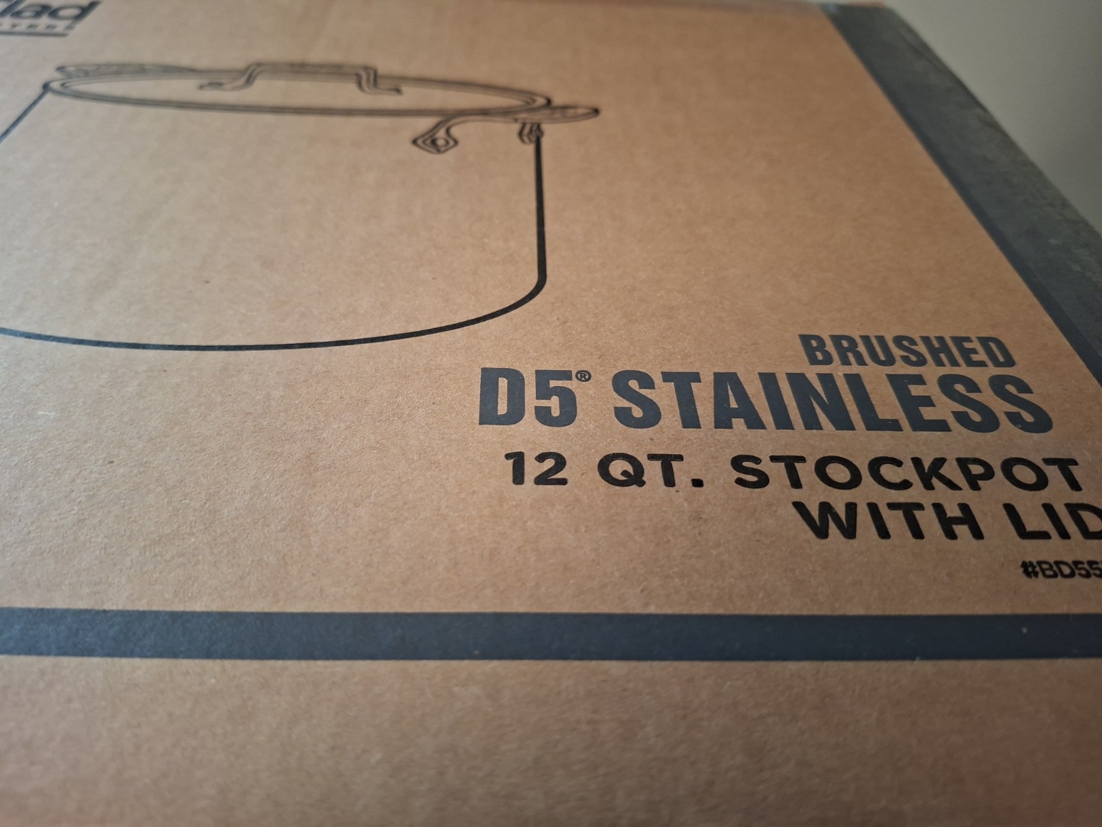 All Clad BD5 #5512 Brushed Stainless Steel 5Ply 12 QT stock Pot Retail $515!