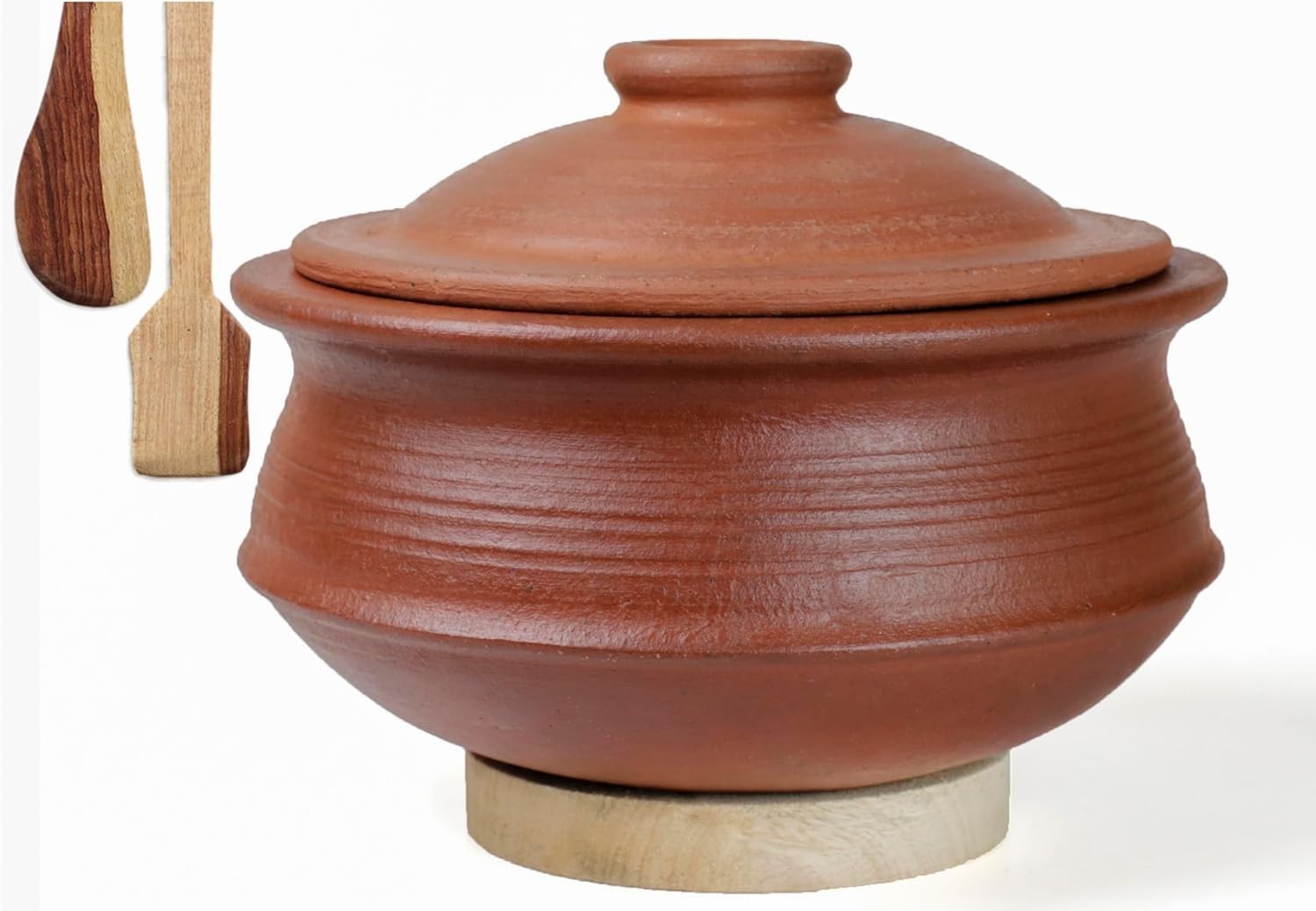 Terracotta Clay Pot 4 L/Earthen Cooking Handi/Traditional Healthy Cookware India