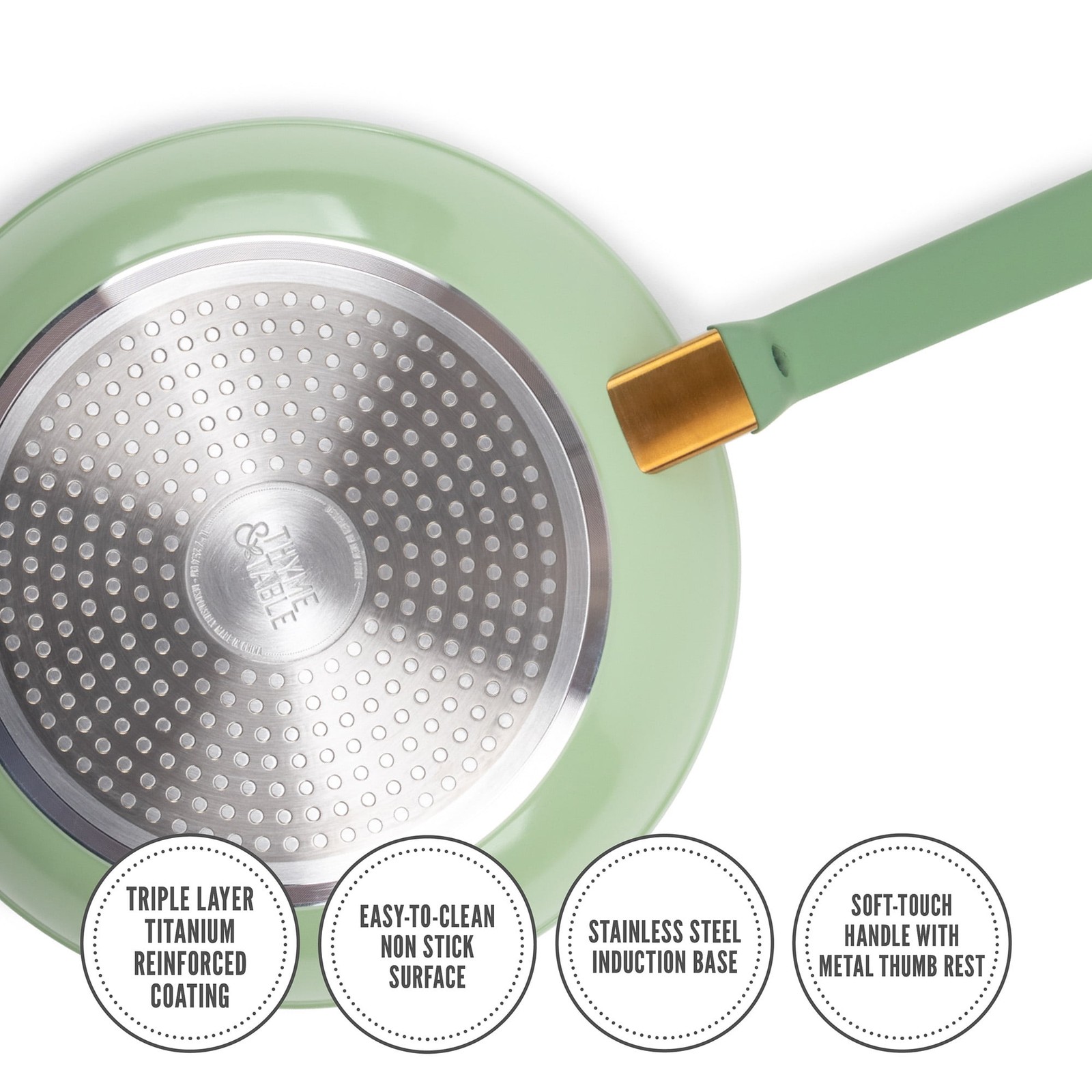 Thyme & Table Granite Collection 10″ Fry Pan Non-Stick – Green