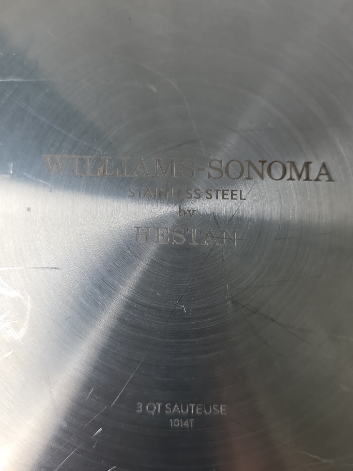 Williams Sonoma Hestan 3 QT Stainless Steel 9.5″ Casserole Pan Pot Italy #1014T