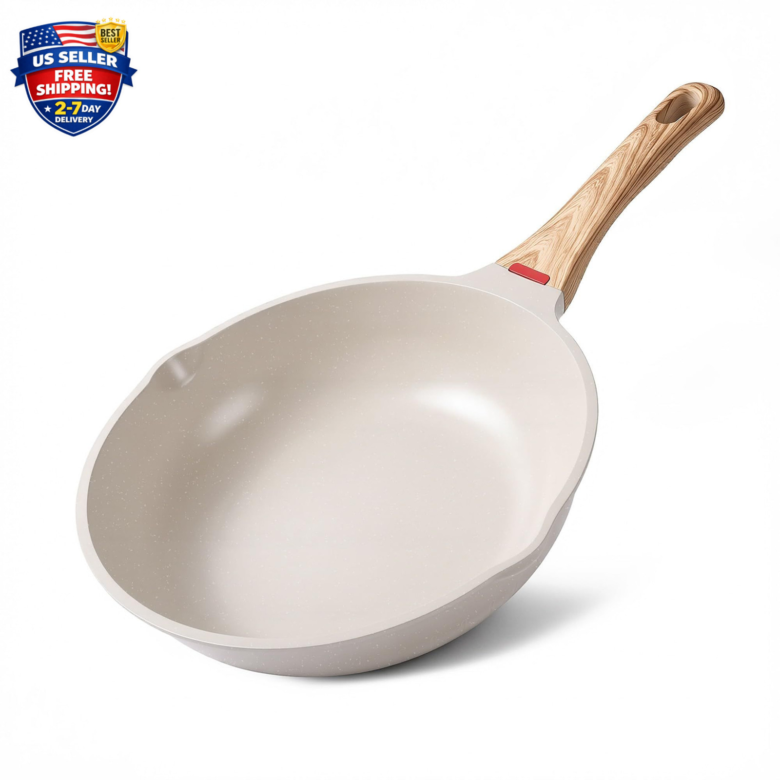 Nonstick Frying Pan Heat-Resistant Handle Ceramic Skillet PFOA Free Cookware