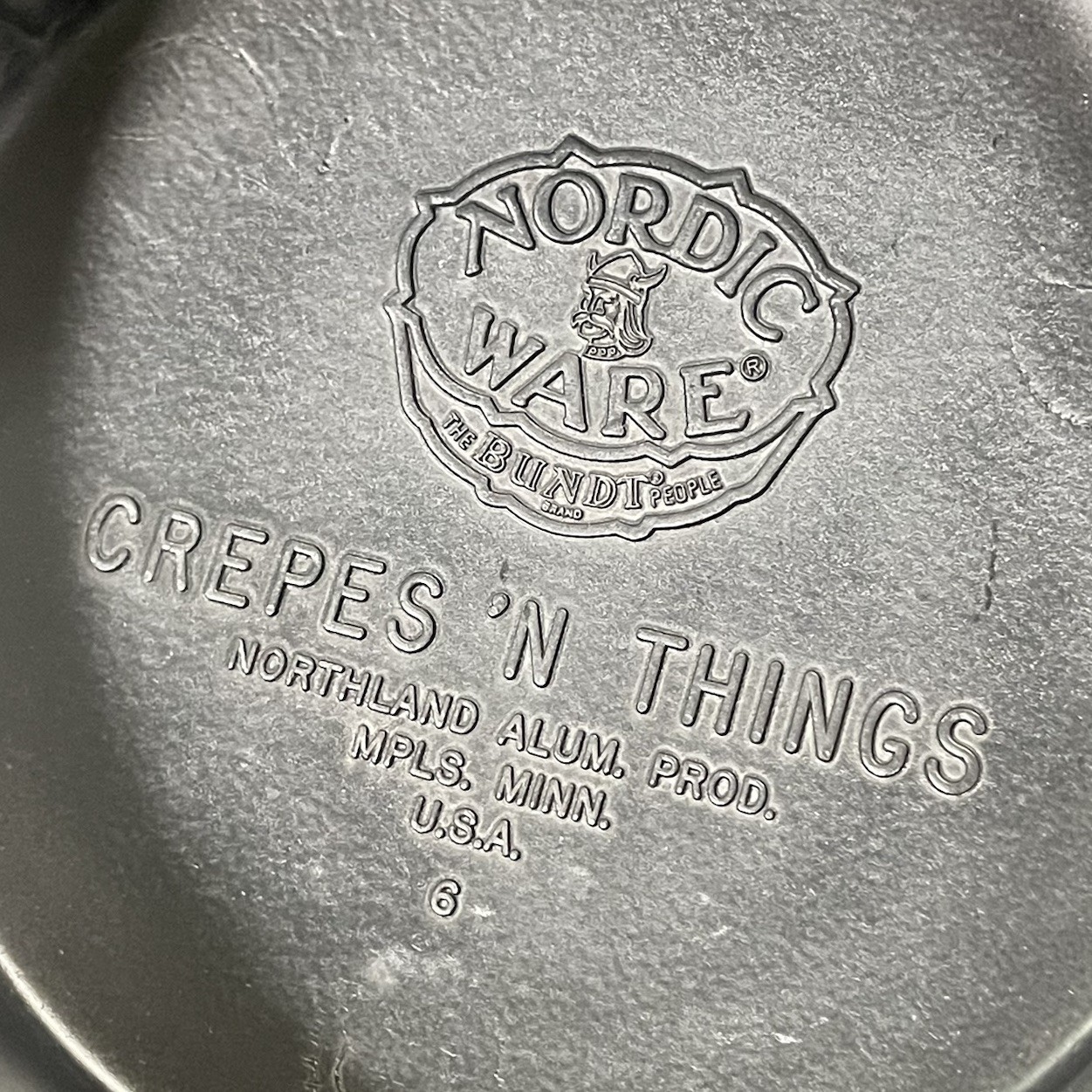 Vintage Nordic Ware Crepes ‘N Things Pan Cast Aluminum Wood Handle Made in USA