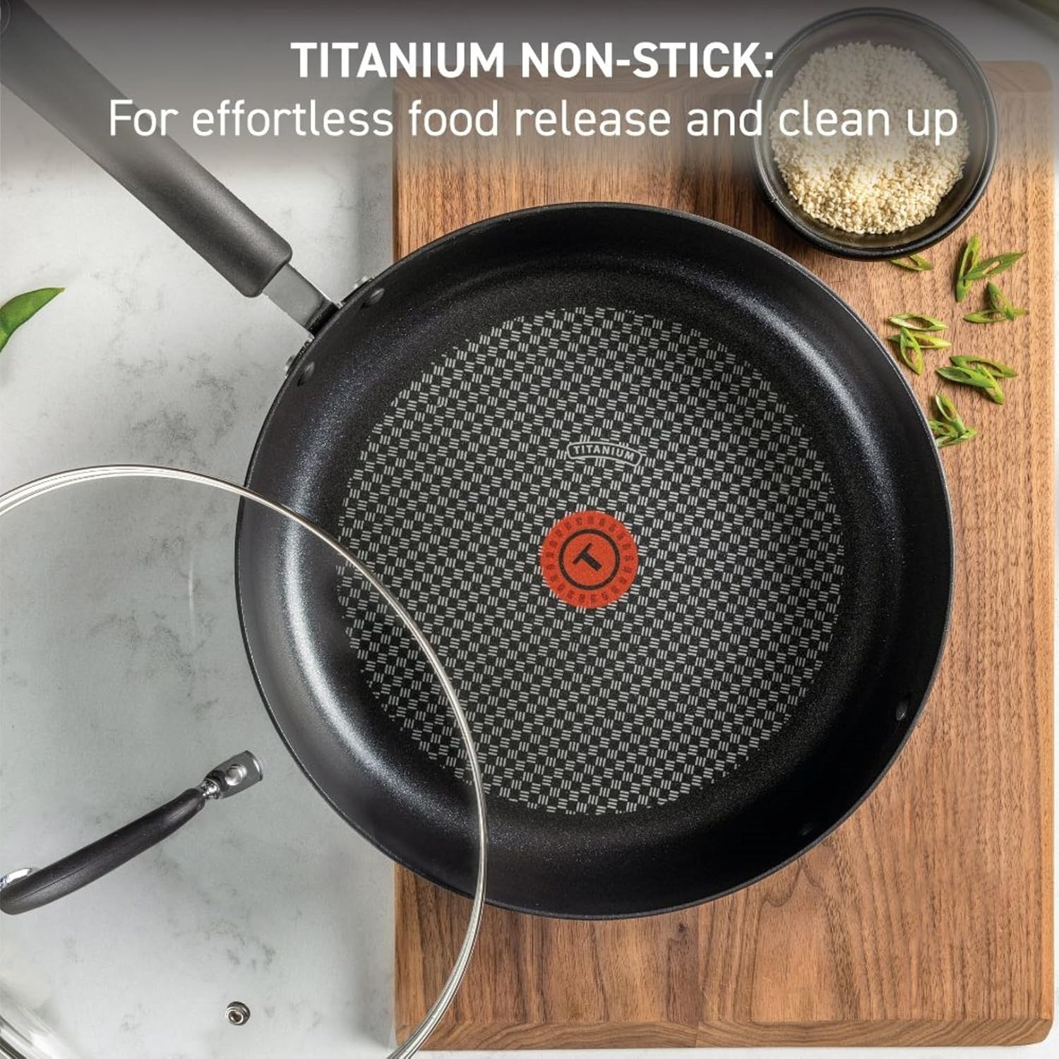 12 Inch Hard Anodized Nonstick Fry Pan with Lid Oven Safe Dishwasher Safe