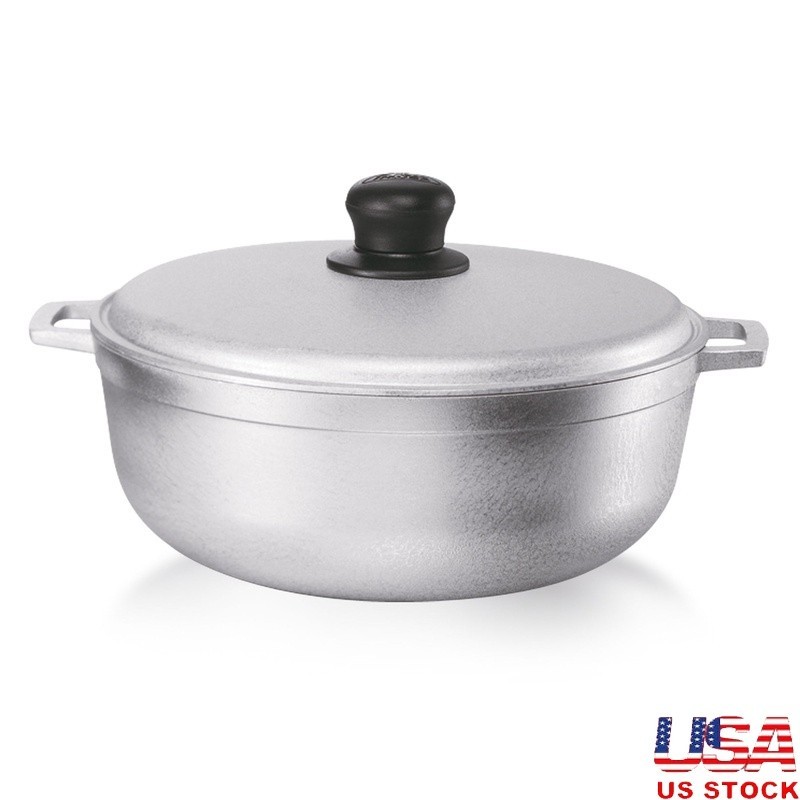 Versatile 3.7Qt Aluminum Caldero Cookware W/ Lid Stews Soups Beans Rice New